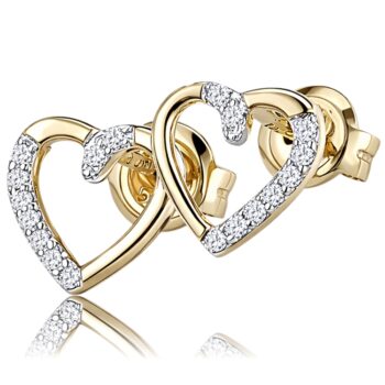 arany-gyemant-fulbevalo (1) Sárga arany gyémánt szív fülbevaló