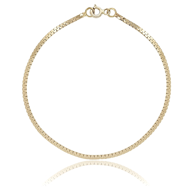 Sárga arany lapos női karkötő