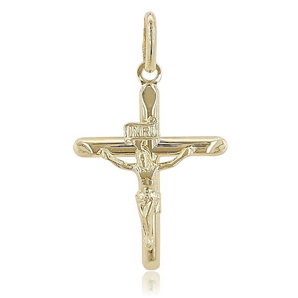 Sárga arany korpuszos kereszt medál