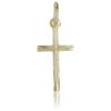 Sárga arany gyémántvésett kereszt medál