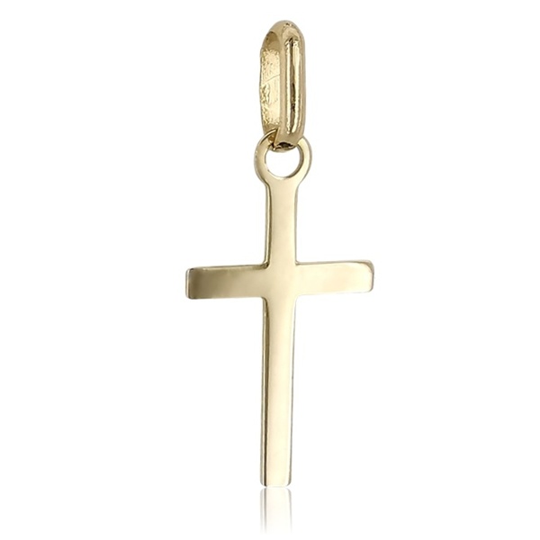 Sárga arany kereszt medál letisztult formavilággal