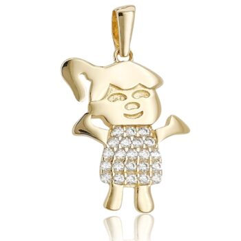 arany-kislany-medal Sárga arany köves kislány medál