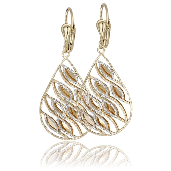 arany-logos-fulbevalo-19 Sárga arany lógós fülbevaló áttört csepp formával