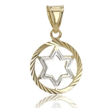 arany-medal-1 (1) Sárga arany Dávid-csillag medál