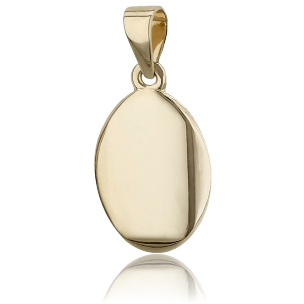 Sárga arany ovális lap medál