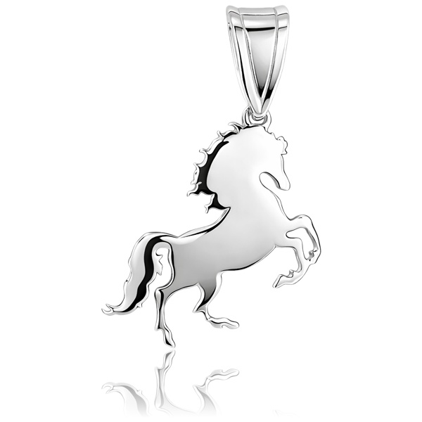 Fehér arany ló medál