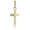 Sárga arany kereszt medál gyémántvésett mintával