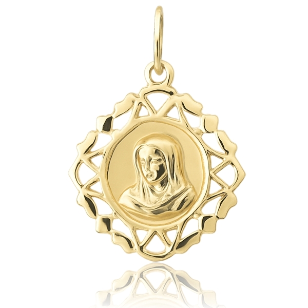 arany-medal-3-3 Sárga arany Szűz Mária medál