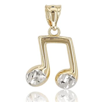 arany-medal-4 Sárga arany gyémántvésett hangjegy medál