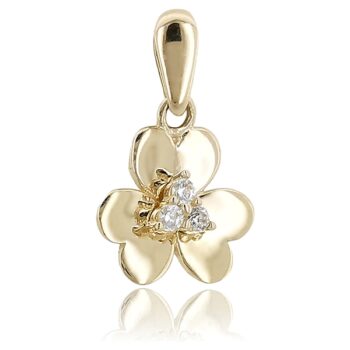 Sárga arany virág medál cirkónia kövekkel