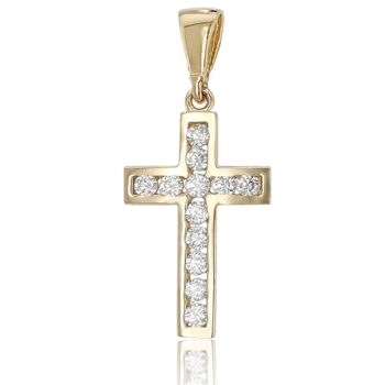 arany-medal-5 Sárga arany köves kereszt medál