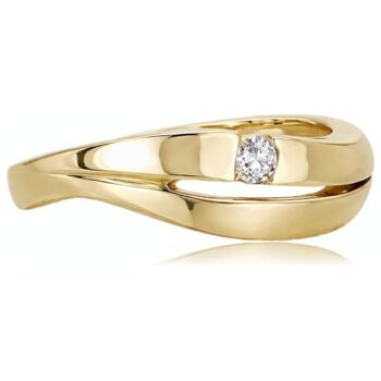 arany-noi-gyuru-31 Arany női gyűrű egyköves díszítéssel
