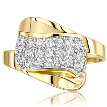 arany-noi-gyuru-33 Arany női gyűrű cirkónia kövekkel