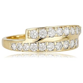 arany-noi-gyuru-34 Arany női gyűrű duplasoros cirkónia kövekkel