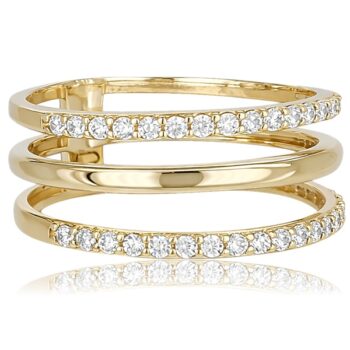 arany-noi-gyuru-36 Arany női gyűrű cirkónia kövekkel különleges megjelenéssel