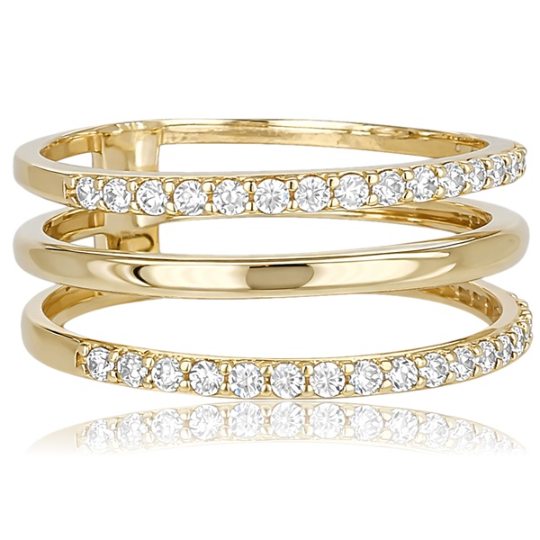 arany-noi-gyuru-36 Arany női gyűrű cirkónia kövekkel különleges megjelenéssel