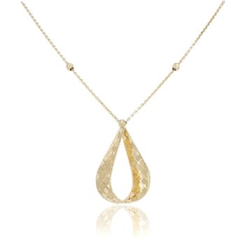 arany-noi-nyaklanc-2 Sárga arany nyaklánc gyémántvésett medállal