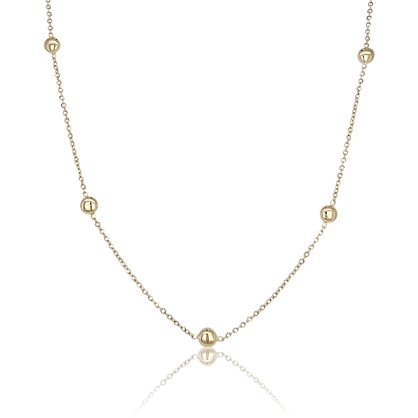 arany-nyaklanc-12 Sárga arany nyaklánc gömb elemekkel