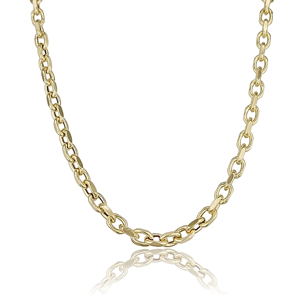 Sárga arany férfi anker nyaklánc