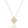 Sárga arany nyaklánc rombusz alakú medállal