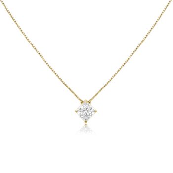 arany-nyaklanc-medallal-12 Sárga arany nyaklánc szoliter cirkónia medállal