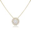 Sárga arany nyaklánc cirkónia köves medállal