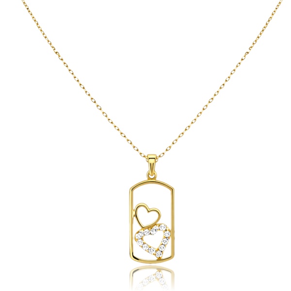 arany-nyaklanc-medallal-23 Sárga arany nyaklánc szív motívumos medállal