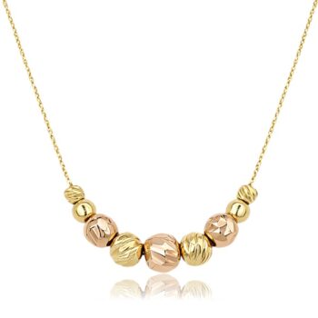 arany-nyaklanc-medallal-41 Sárga arany nyaklánc gömb elemekkel