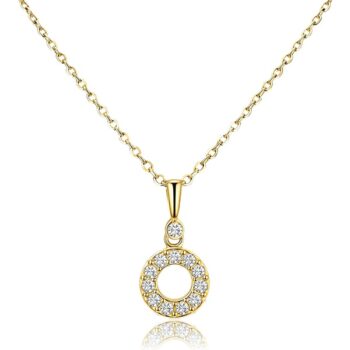 arany-nyaklanc-medallal-43 Sárga arany nyaklánc cirkónia köves medállal