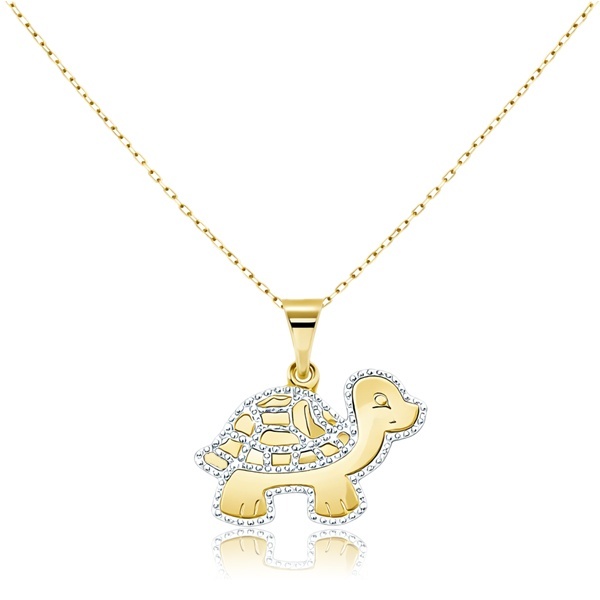 arany-nyaklanc-medallal-5-1 Sárga arany nyaklánc teknős medállal