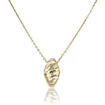 Sárga arany nyaklánc gyémántvésett medállal