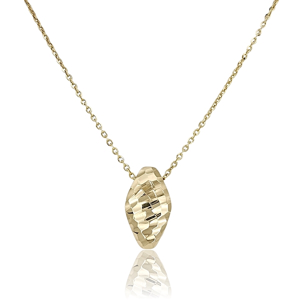 Sárga arany nyaklánc gyémántvésett medállal