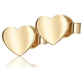 bedugos-sziv-fulbevalo Sárga arany szív bedugós fülbevaló