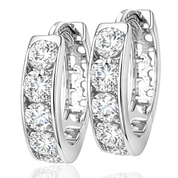 Fehér arany baba karika fülbevaló