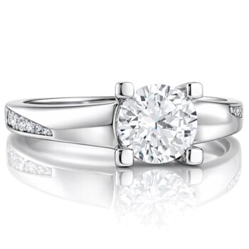 feher-arany-eljegyzesi-gyuru-101 Fehér arany oldalköves eljegyzési gyűrű