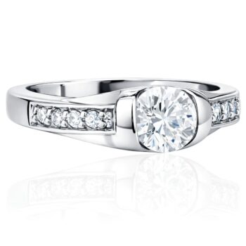 feher-arany-eljegyzesi-gyuru-43 Fehér arany oldalköves eljegyzési gyűrű