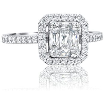 feher-arany-eljegyzesi-gyuru-48 Négyzet formájú fehér arany eljegyzési gyűrű