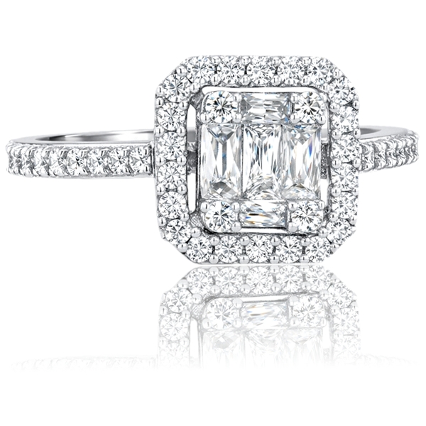 feher-arany-eljegyzesi-gyuru-48 Négyzet formájú fehér arany eljegyzési gyűrű