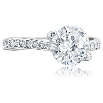 feher-arany-eljegyzesi-gyuru-59 Fehér arany oldalköves eljegyzési gyűrű