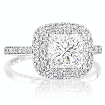 feher-arany-eljegyzesi-gyuru-77 Fehér arany princess halo eljegyzési gyűrű