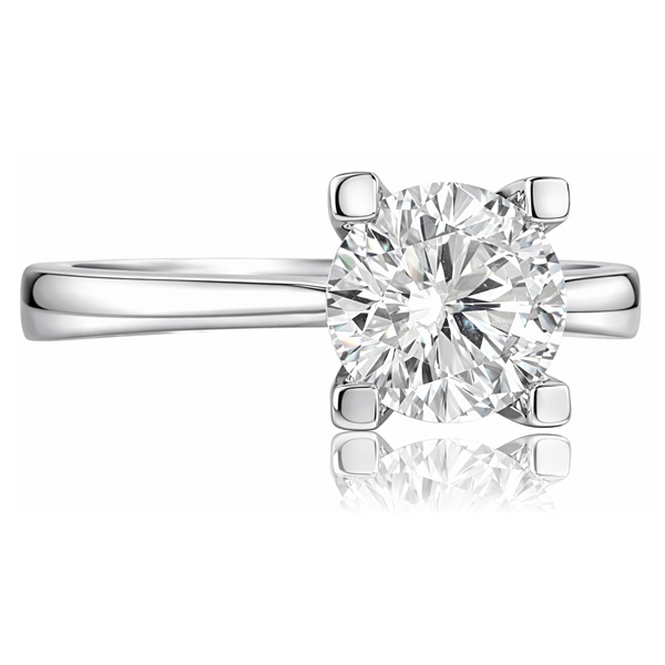 Fehér arany szoliter eljegyzési gyűrű