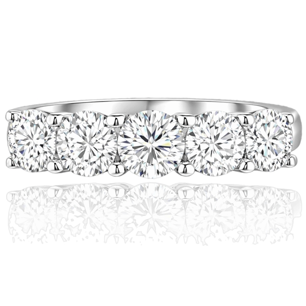 Fehér arany sorköves eljegyzési gyűrű