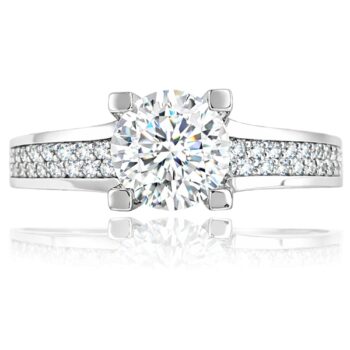 feher-arany-eljegyzesi-gyuru-89 Fehér arany oldalköves eljegyzési gyűrű