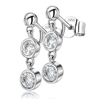 feher-arany-fulbevalo Fehér arany lógós fülbevaló cirkónia kövekkel