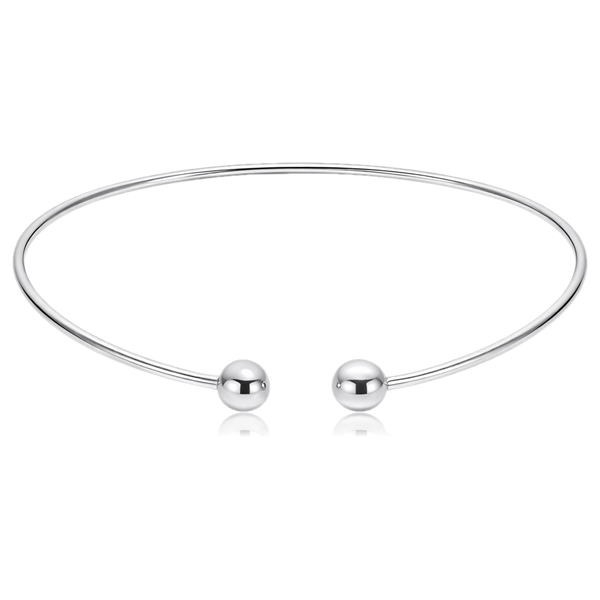 Fehér arany nyitott reif karkötő