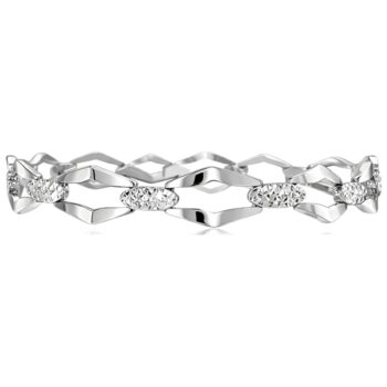 Fehér arany szelvényes női karkötő