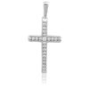 Fehér arany cirkónia köves kereszt medál
