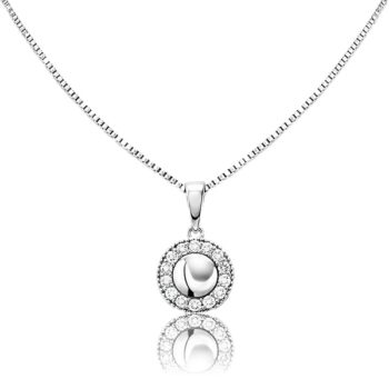 feher-arany-nyaklanc-kor-medallal Fehér arany nyaklánc cirkónia köves medállal