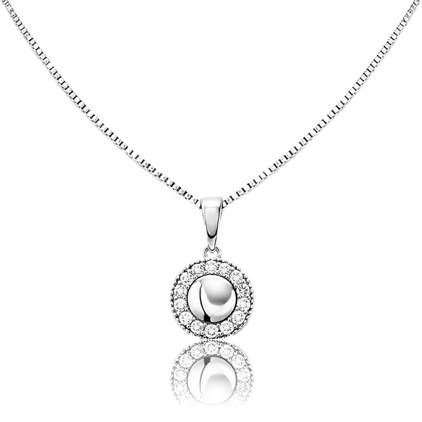 feher-arany-nyaklanc-kor-medallal Fehér arany nyaklánc cirkónia köves medállal