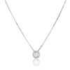Fehér arany nyaklánc cirkónia medállal